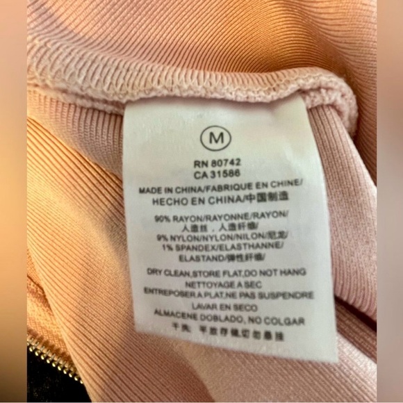 Herve Leger Halter Mermaid Bodycon Dress Blush Pink M - Picture 4 of 5